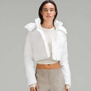 NWT Lululemon Wunder Puff Super-Cropped Jacket White *rare discontinued